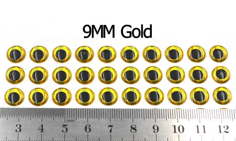 MNFT 50 unids/lote nueva pesca 3D pegajoso holográfico señuelo ojos 7mm/9mm DIY hacer atado de moscas Material plantillas Crankbait cebos duros - imagen 3