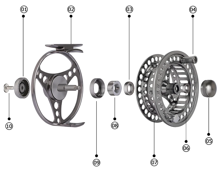 Los componentes de un carrete de mosca esencial para el equipo de pesca