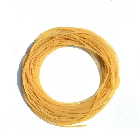 Banda de goma elástica sólida de 6m de diámetro y 2mm, sedal de pesca con flejes, cuerda elástica redonda de nivel liso, sedal atado - imagen 2
