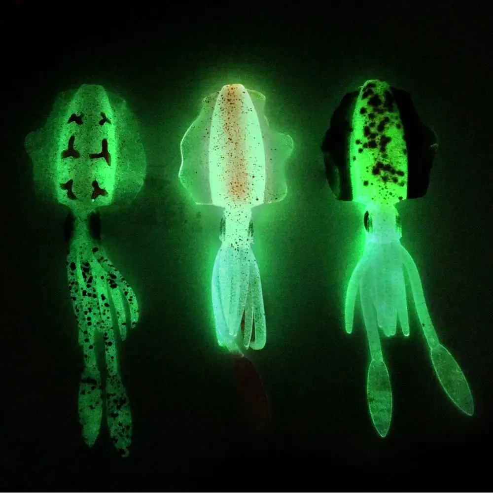 1 Uds. Señuelo suave faldas de calamar cebo señuelo de pesca pulpo barco pesca en el mar PVC goma Artificial cebo suave pesca Trolling Leurre - imagen 4