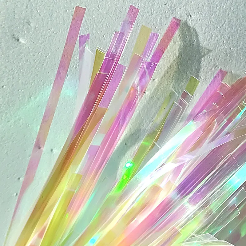 KKWEZVA-oropel holográfico de 2mm de ancho, Tinsel metálico Mylar, cebo de pesca con mosca, material del cuerpo trasero, Color perla, 2 paquetes/60 uds. - imagen 5