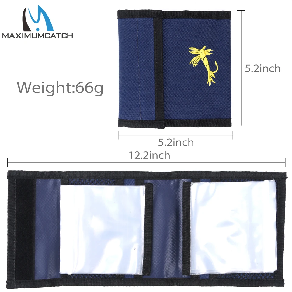 Maximumcatch Leader de sedal de pesca azul y billetera de almacenamiento de moscas en tubo, 13,50*13cm - imagen 4