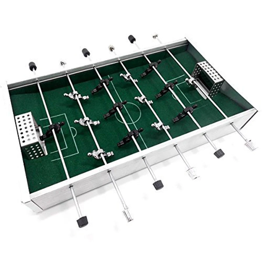 Mini Mesa de fútbol de aleación de aluminio para niños, juguete de mesa de Futbolín de Metal, regalo para niños, juego de mesa de futbolín multicolor - imagen 3