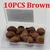 10PCS-Brown