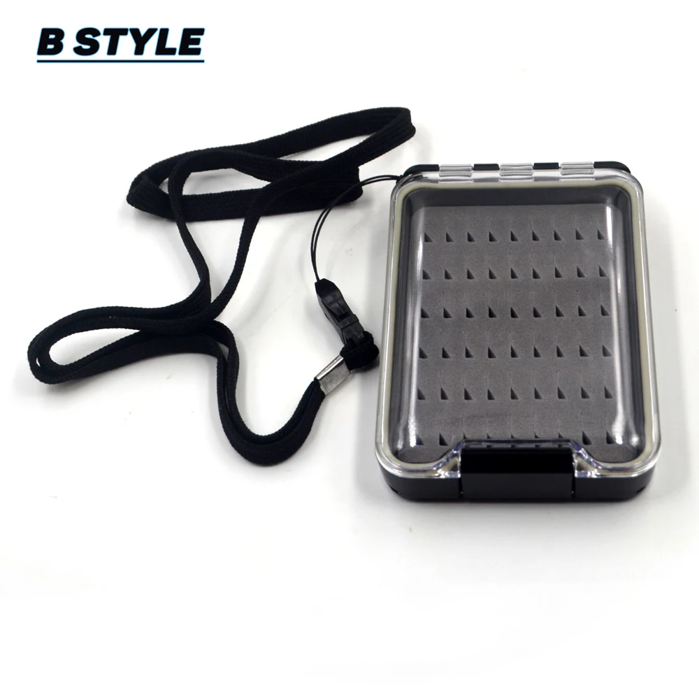 MNFT 1 Uds caja de moscas de pesca con mosca accesorios de pesca contenedores de almacenamiento impermeable con bolsillo mosca ninfa cajas de señuelos - imagen 4