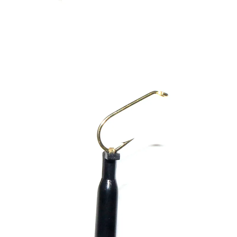 KKWEZVA-anzuelos de pesca con mosca de níquel, anzuelos de pesca con mosca de Ninfa, anzuelo de pesca con mosca de níquel dorado, 18mm/ancho 7mm, 8 #, 100 unidades