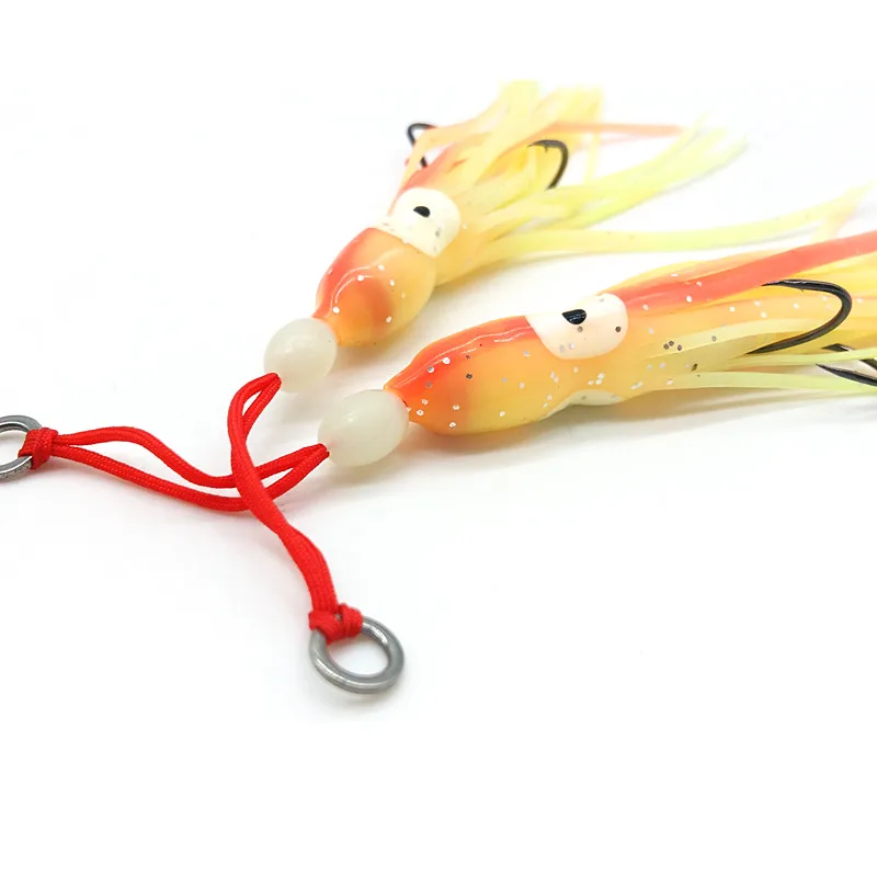 SUNMILE-Señuelos de Pesca de calamar, anzuelo de plantilla Inchiku asistido, accesorios de pesca, pulpo Jigs asistido Aook adecuado para Jigs Inchiku, 2 uds. - imagen 5