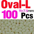 100Pcs Oval L