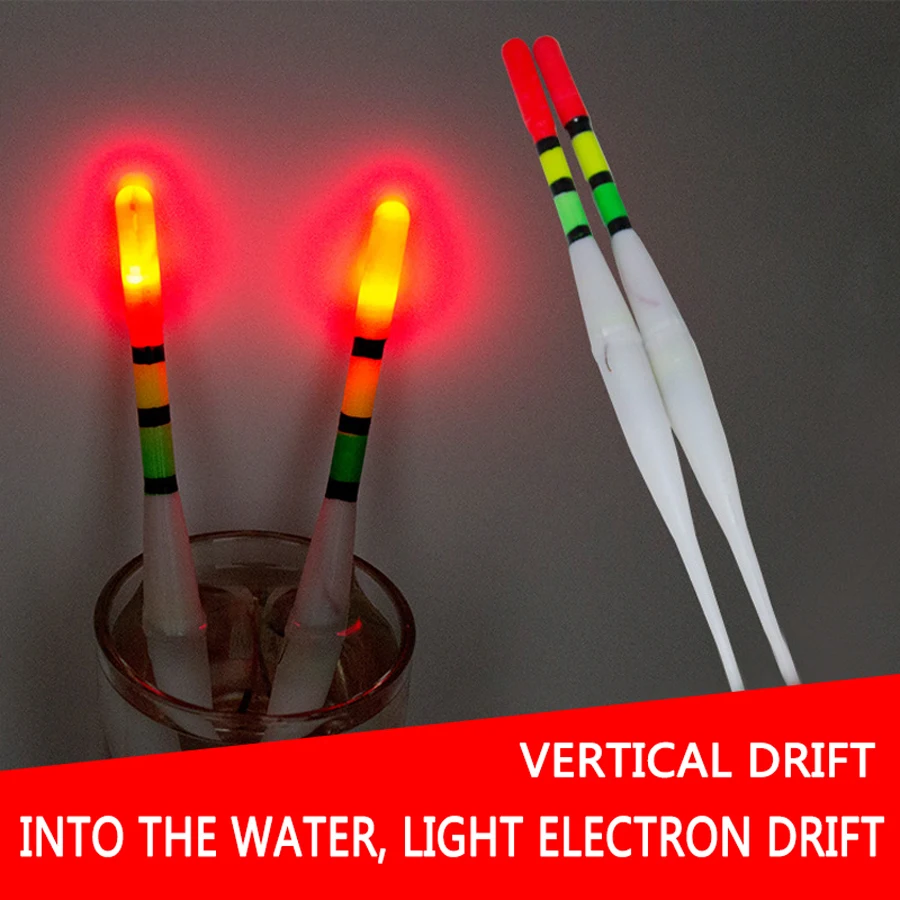 Bobber T4-flotadores de pesca de carpa de agua salada, luz LED electrónica que ilumina el agua, flotante, 10 Uds. - imagen 2