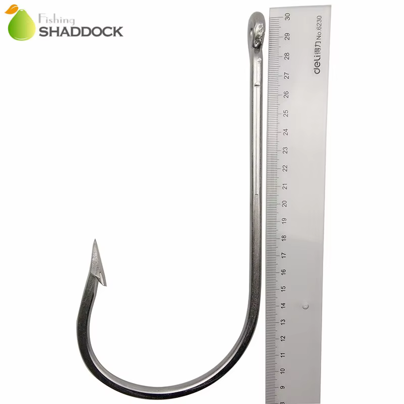 Anzuelos de pesca de acero inoxidable 7731, anzuelos de pesca súper grandes, afilados, fuertes y gruesos, tamaño de anzuelo 20/0, 1 unidad - imagen 3