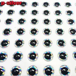 Señuelo de vinilo plata con ojos realistas para pesca efectiva