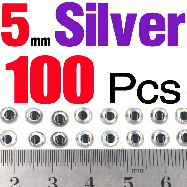 5mm Silver 100pcs