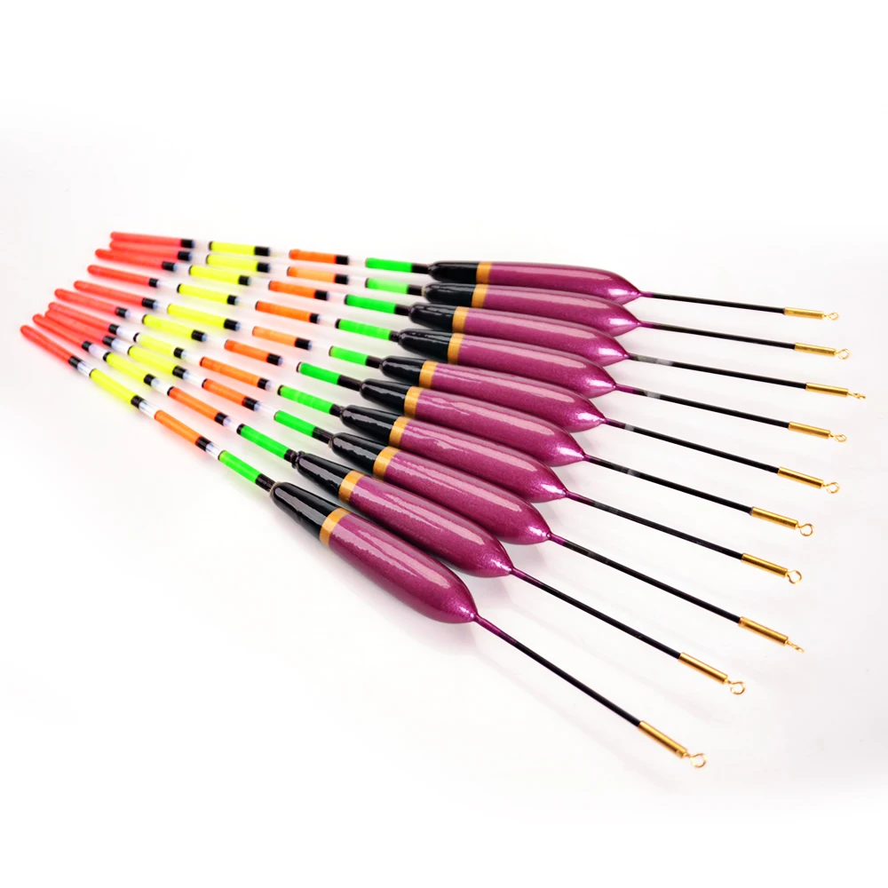 NGB 10 Uds. Flotador de pesca de abeto Barguzinsky 2G 5G mezcla de colores Bobber Boyas flotadores accesorios de pesca de carpa - imagen 5