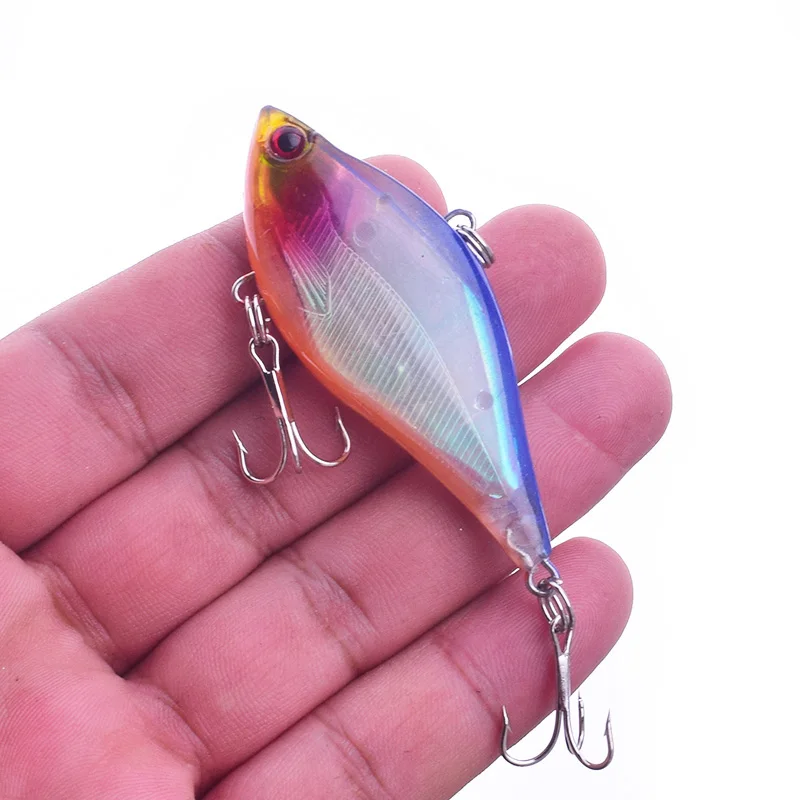 Señuelo de Pesca con vibración, 60mm, 13g, cebo duro que se hunde, reflejo láser, Fondo de lubina, Crankbait, Wobbler, aparejos de Pesca - imagen 5
