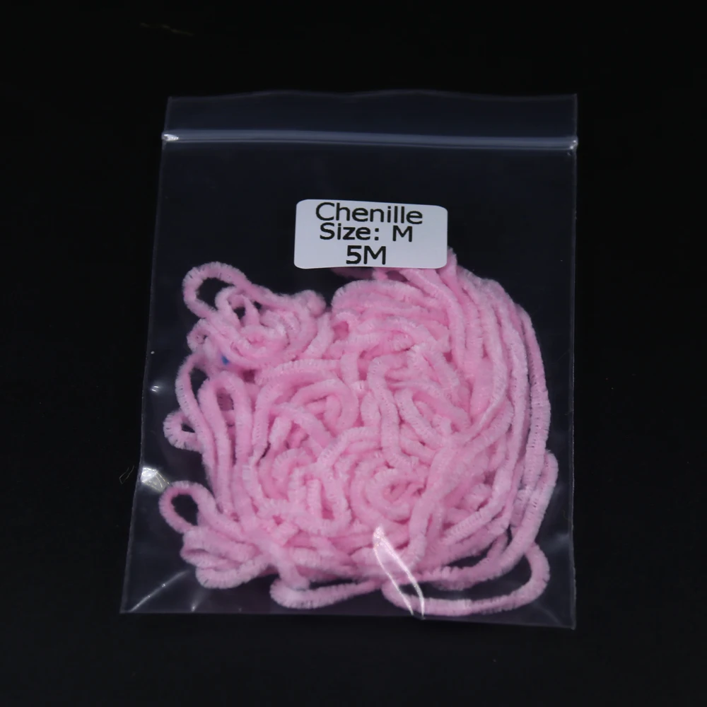 Bimoo-Materiales de atado de moscas de 3mm de ancho, chenilla para Woolly Bugger Streamer, gusano, trucha, Señuelos de Pesca, Material de atado, 5 m/bolsa - imagen 5