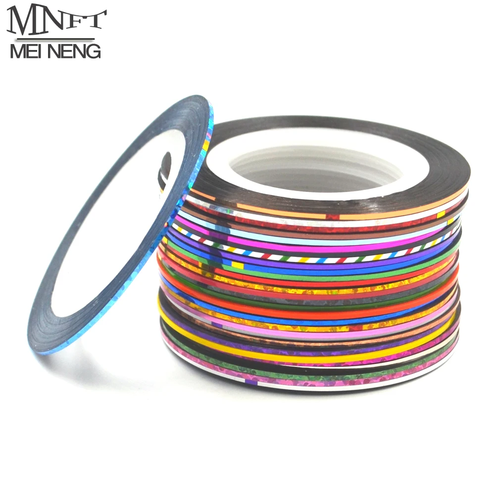MNFT 60 uds 1mm * 20 yardas oropel colorido chenilla Material de atado de moscas cinta de líneas brillantes UV para pesca con mosca Ninfa Chironomid - imagen 2