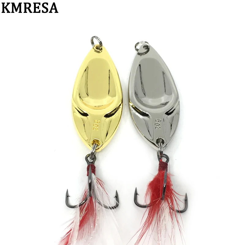 Pesca DD Spinner cuchara cebo 5g 10g 15g 20g oro/plata cuchara de Pesca cebo duro lentejuelas ruido Paillette cebos de metal Pesca - imagen 4