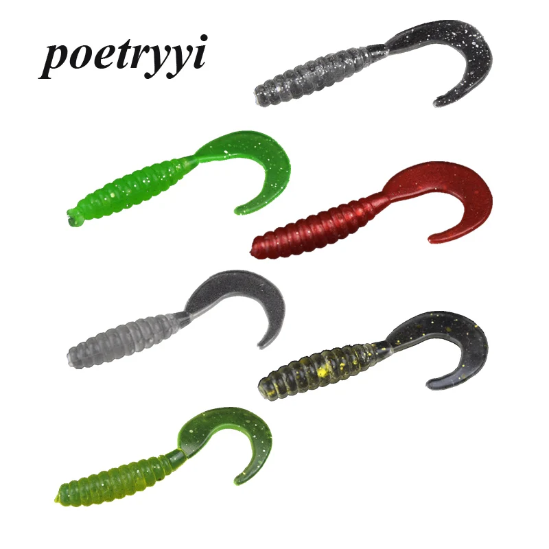 POETRYYI-Cebo clásico de silicona de 50MM, señuelo artificial para pesca, Señuelos blandos, 30