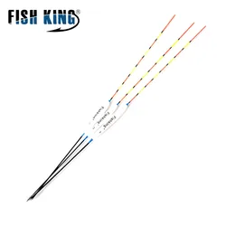 FISH KING-boya flotante de pesca de cola larga, boya Bobbers, abeto, 34cm-36cm, 1,2g-1,5g, accesorio de pesca de carpa de Paulownia, 3 uds.