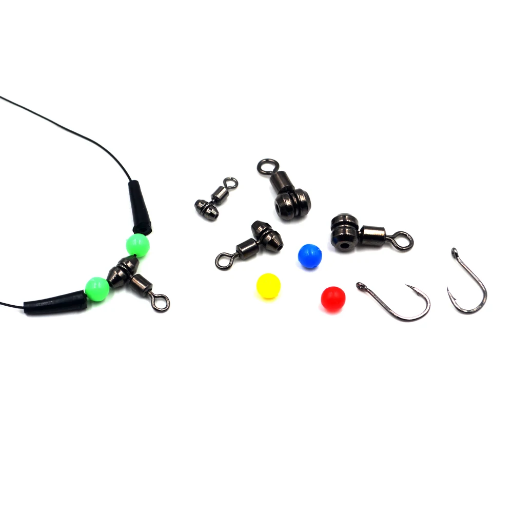 MNFT 30 Uds. Conector de aleación de latón giratorio de línea cruzada en forma de T de 3 vías tamaño L M S accesorios de aparejos de pesca giratorios - imagen 4