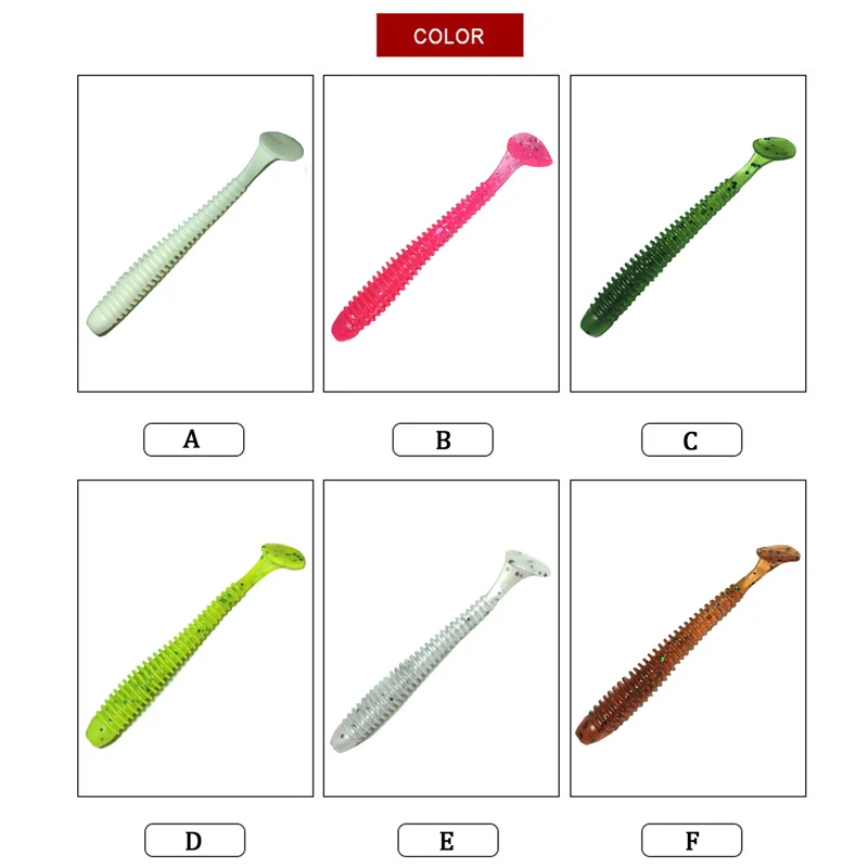 KMRESA-señuelo suave para pesca, anzuelos blandos de 7,5 cm/2,1g, 10 unids/lote, 10 colores - imagen 5