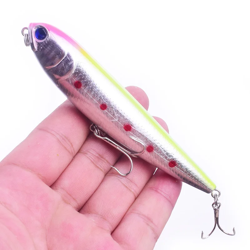 Señuelo de lápiz para pesca, 115mm, 16g, señuelos duros artificiales, cebos para pececillos, aparejos de pesca flotantes en superficie de superficie, 1 WD-216 - imagen 5