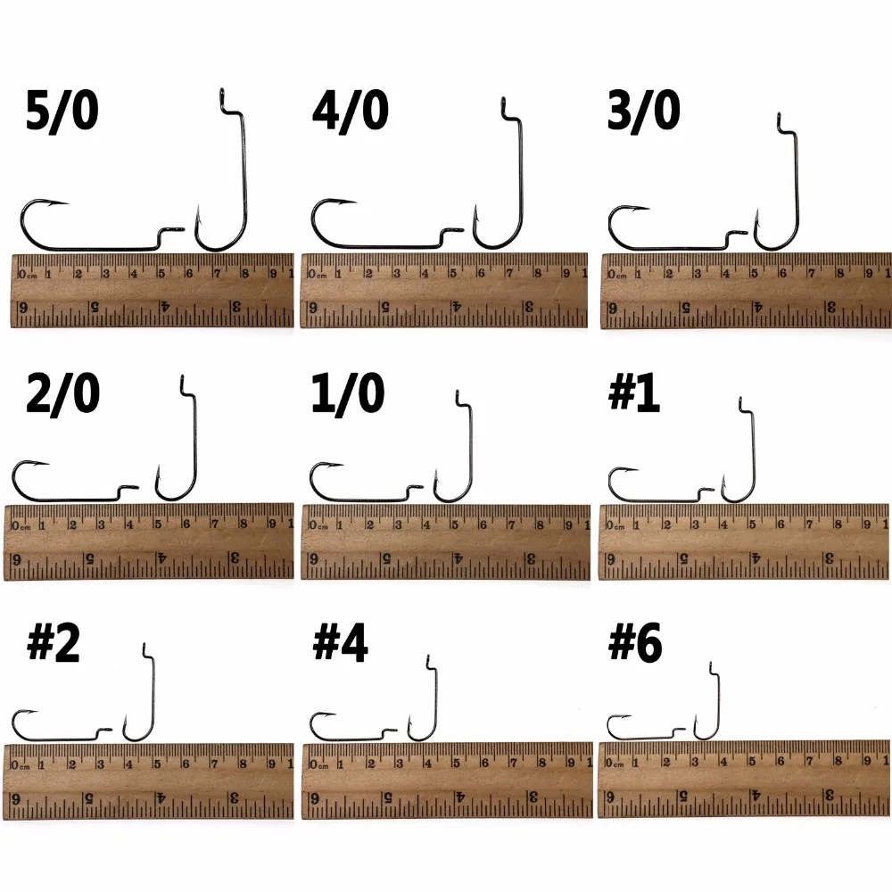 Bimoo-anzuelos de gusano de acero de alto carbono, anzuelos de cebo para pesca de lubina, 20 unidades - imagen 2