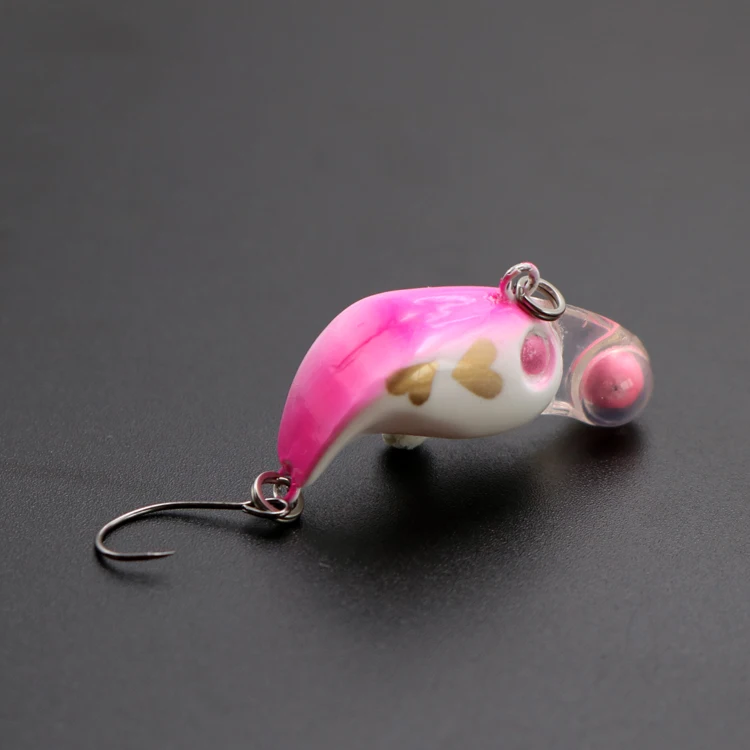 Señuelo de pesca de 1 piezas que se hunde, Mini VIB Minnow, 2,5 cm, 3g, Artificial, pequeño, duro, anzuelo afilado, Crankbait, Wobbler, aparejos de trucha - imagen 5