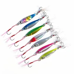 Señuelo Metálico con Plumas y Anzuelos triples - 7-80 g versátil