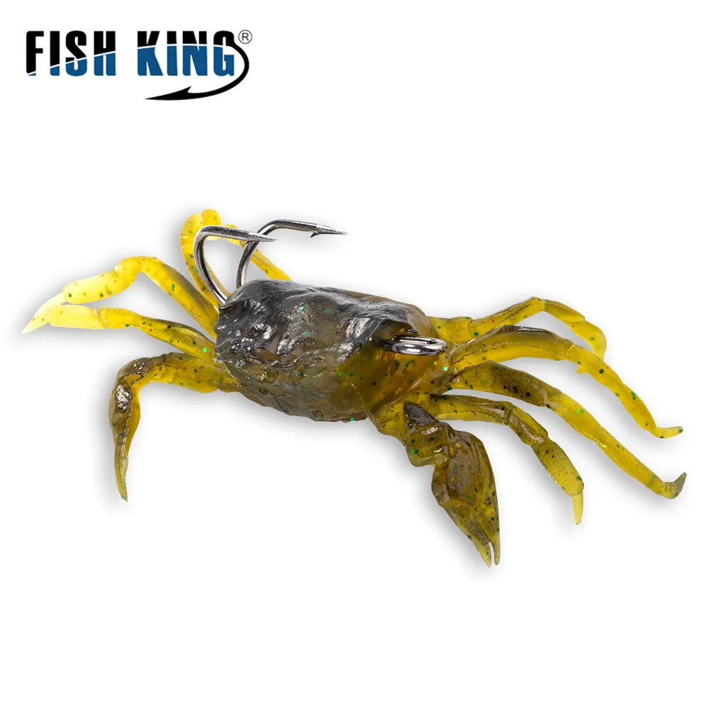 FISH KING-señuelo de cangrejo de 33,5g, plantilla de hundimiento, cebo de pesca de silicona suave, plástico Artificial con doble gancho, 116mm - imagen 2