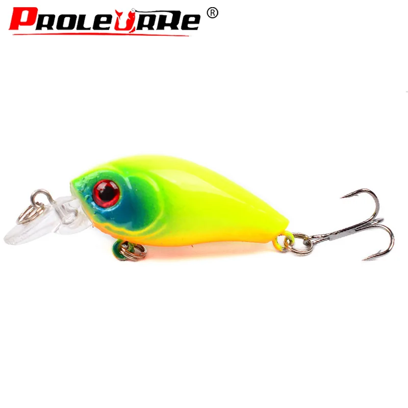 Juego de Señuelos de Pesca de pececillos, 6 piezas, colores mezclados, 4,5 cm, 3,5g, Mini manivela, Wobblers con anzuelos triples, aparejos, Kit de Crankbaits de natación Topwater - imagen 4