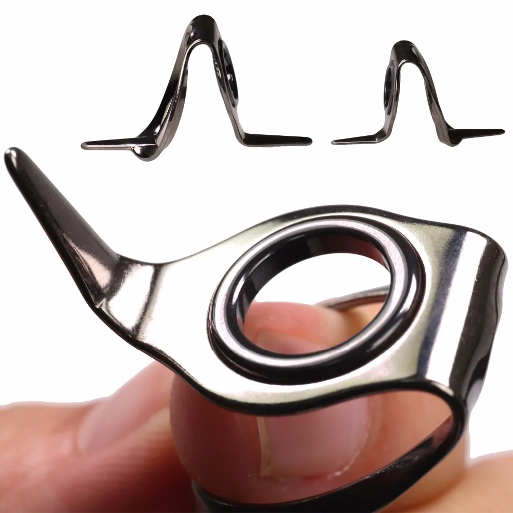 Kit de reparación de tapas de punta de guías de caña de pescar de 35 piezas 8 # -25 #   Juego de reemplazo superior de punta de guías de cañas de pescar de acero inoxidable - imagen 3