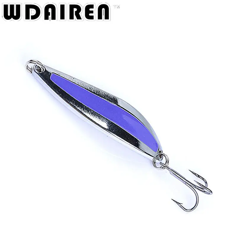 Señuelo de Pesca de Metal, 50mm, 7g, cuchara giratoria, cebo para trucha, Lucio, aparejos de Pesca, anzuelo triple, WD-455, 1 ud. - imagen 5