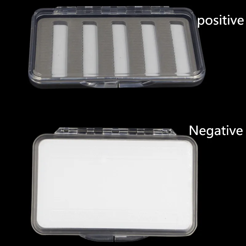 KKWEZVA caja de pesca con mosca, superdelgada con inserto de espuma, caja de gancho duro transparente, caja de mosca - imagen 3
