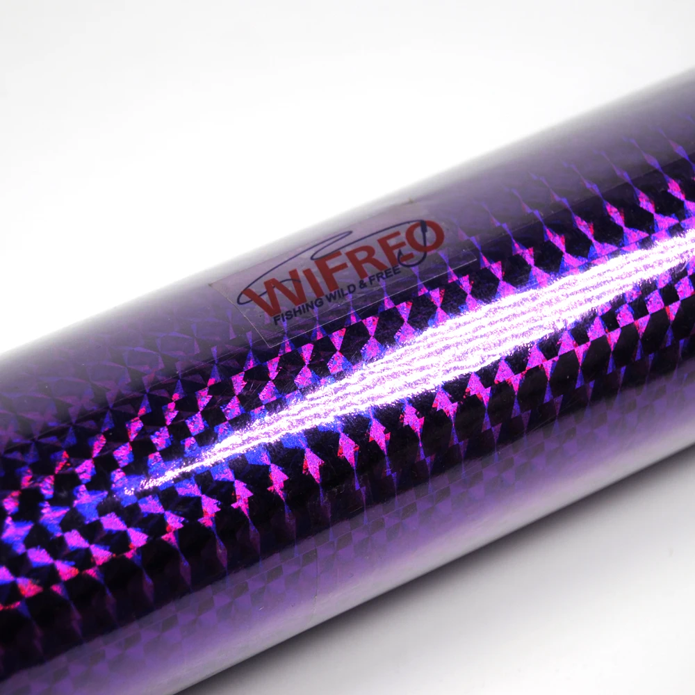 Wifreo-película adhesiva holográfica de 10m/5m, pegatina de cinta Flash, señuelo de bricolaje, plantilla de construcción, piel de calamar, calcomanía de cebo Sabiki, Material de atado de moscas - imagen 5