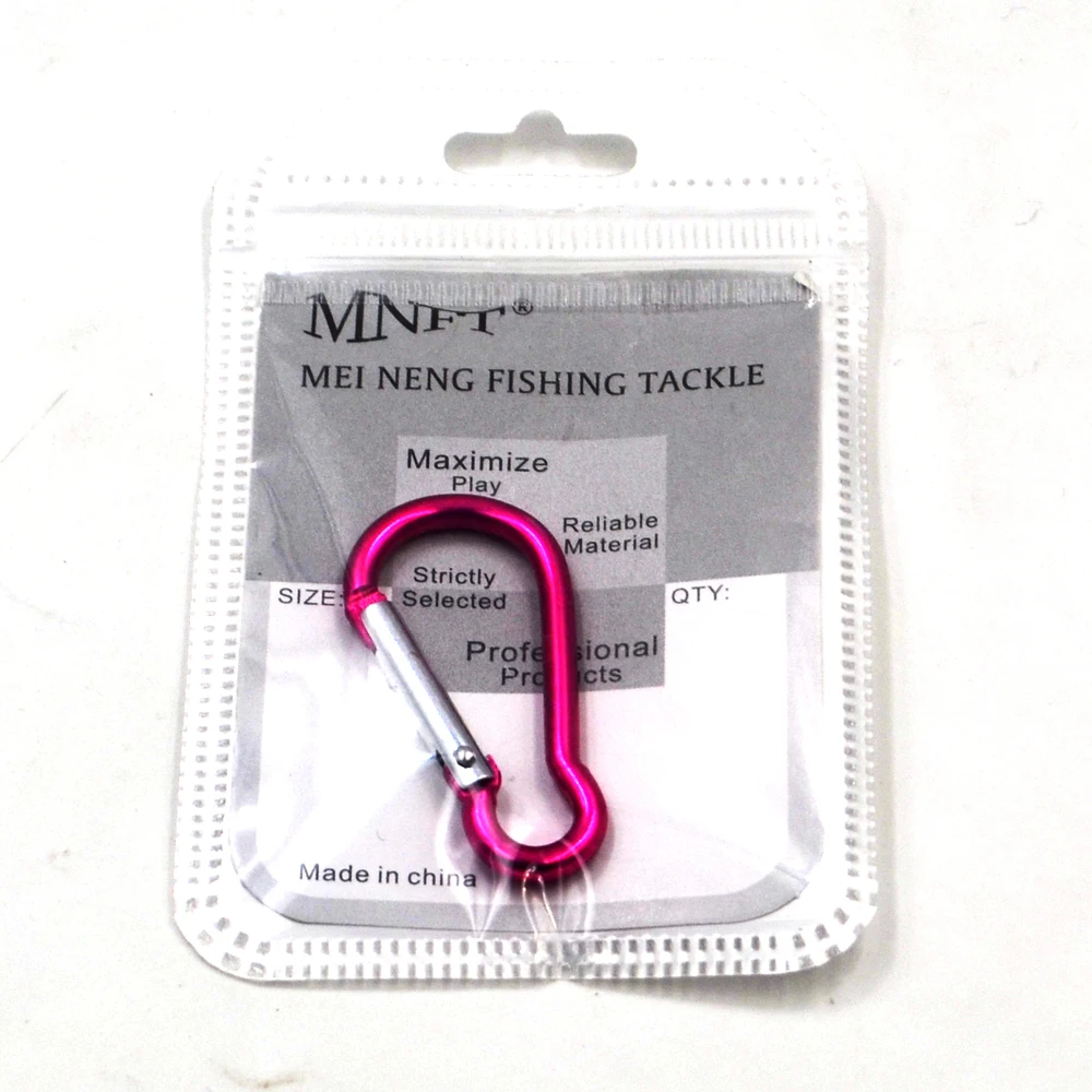MNFT 10 unids/bolsa mosquetón de pesca de aleación de aluminio colgante Camping senderismo tiendas Snap hebilla de seguridad gancho - imagen 4