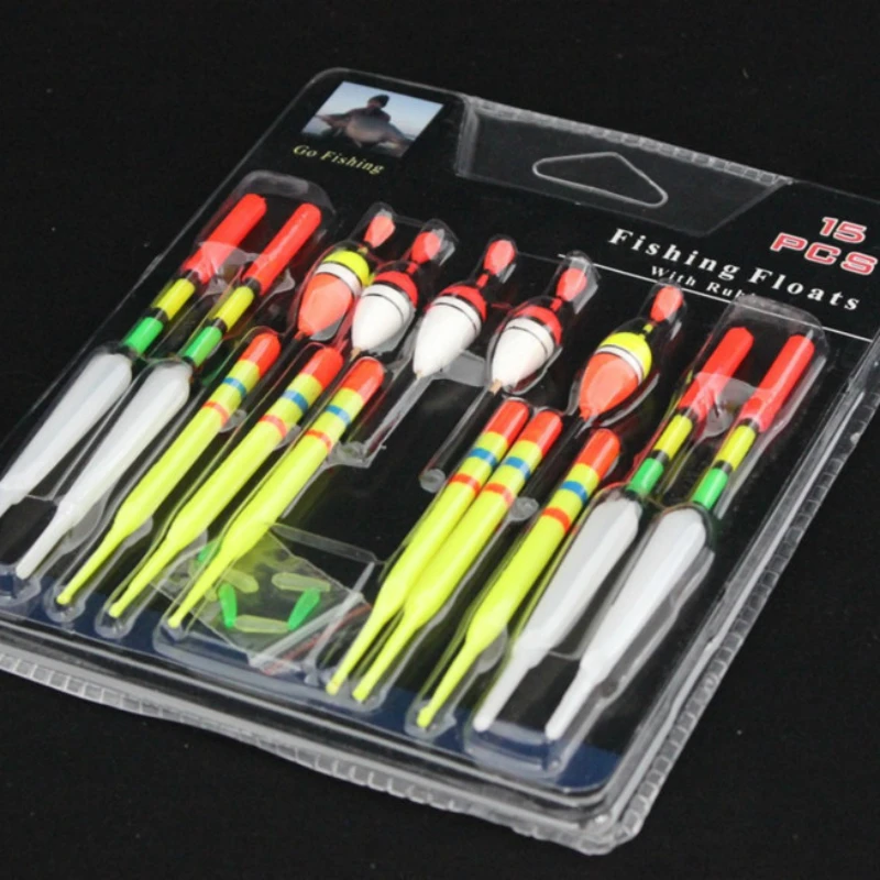 Flotador de pesca de goma, accesorio de aparejos de pesca de carpa, 15 unids/set por juego - imagen 2