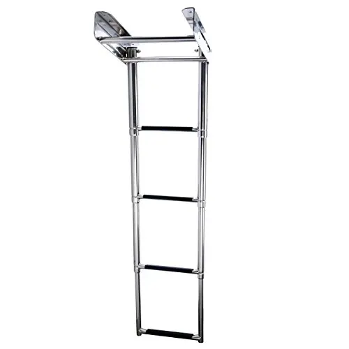 Plataforma inferior de acero inoxidable de 4 escalones, montaje deslizante, escalera telescópica de embarque para barco, accesorios marinos - imagen 4