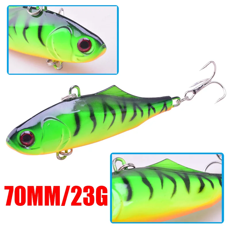 Señuelo de pesca que se hunde con vibración VIB, 7cm, 23g, sin Lipless Crankbaits, cebo duro Artificial para toda la profundidad, aparejos de pesca en hielo de invierno, 1 ud. - imagen 4