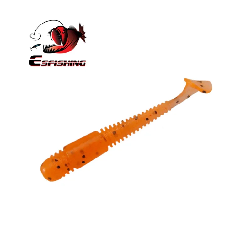 KESFISHING-Cebo de gusano blando, señuelo de pesca de 48mm, aparejos de pesca de lubina de silicona, leurre souple Wobbler, sales de olor de pescado, 20 Uds. - imagen 3