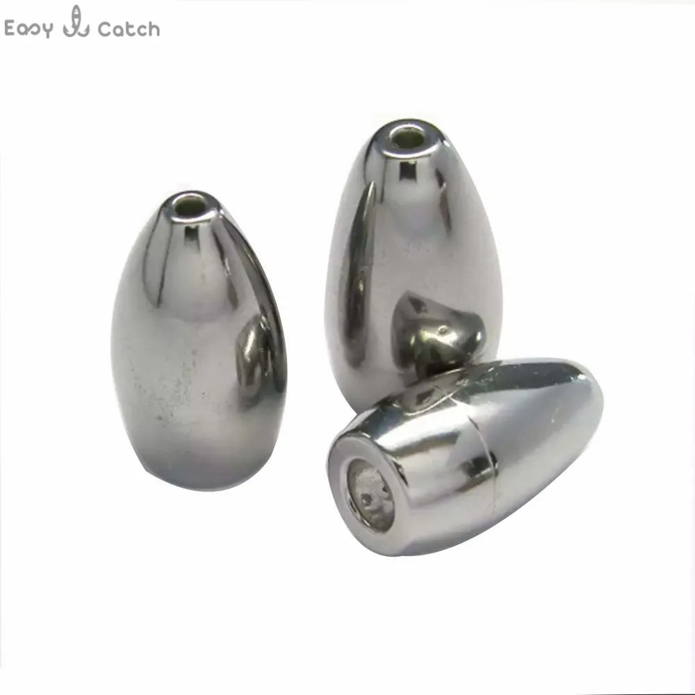 Plomada de pesca de balas de tungsteno puro de 18 piezas para Texas Rig, pesas de gusano de plástico, juego de plomos de banco de fundición con caja, aparejos de pesca - imagen 2