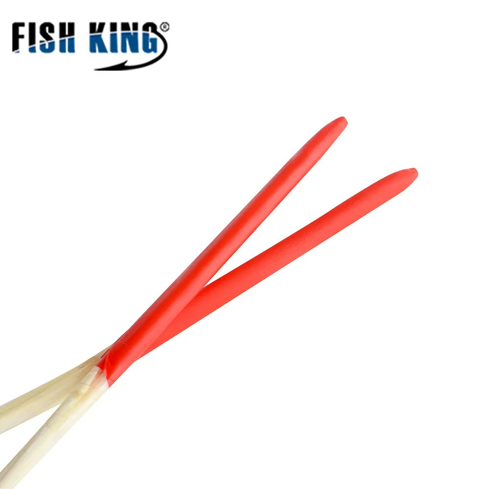 FISH KING 10pcs/lot 2 colours Peacock Feather Float  hard tail type fishing float bobber with rings for fishing - imagen 4