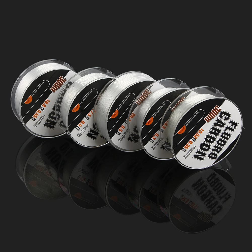 Línea de pesca con revestimiento de fibra de carbono de 300M, 0,3-0,5 MM, 30-45LB, cuerda de pesca con mosca de fluorocarbono, líder de choque, Japón - imagen 4