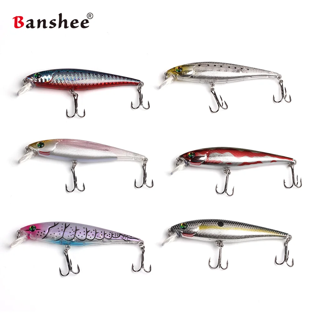 Banshee-señuelo de pesca flotante mnw35 de 90mm y 10g, sonajero, sonido poco profundo, cebo Artificial duro, Jerkbait, 6 unids/lote - imagen 4