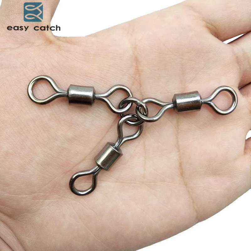 Easy Catch-cable de pesca giratorio de 3 vías, accesorio de pesca de alta resistencia, tamaño del conector 3/0, 4/0, 6/0, 10 unidades - imagen 3