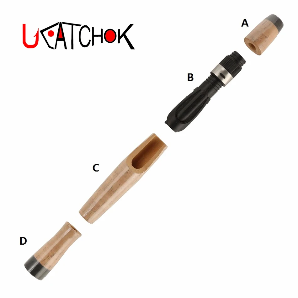 1 juego de kit/paquete de 4 secciones de material EVA, mango de varilla de corcho falsificado, mango más carrete giratorio, varilla de asiento, reparación DIY, juego combinado de reinstalación, piezas - imagen 3