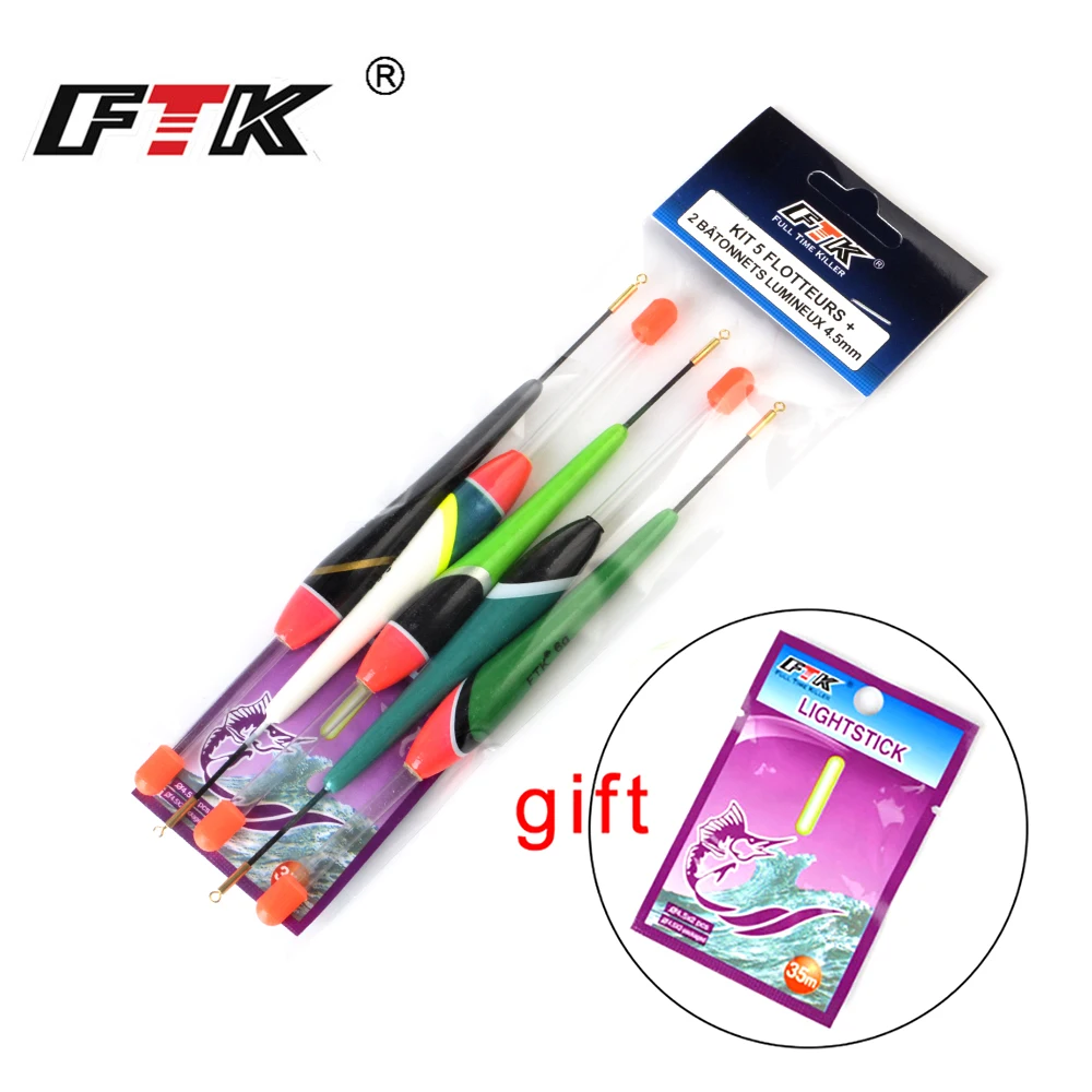 FTK 5 uds flotador de abeto Barguzinsky 3g-7g flotador de pesca longitud 18cm-20,5 cm boya flotante Vertical aparejos de pesca para pesca de carpa - imagen 2