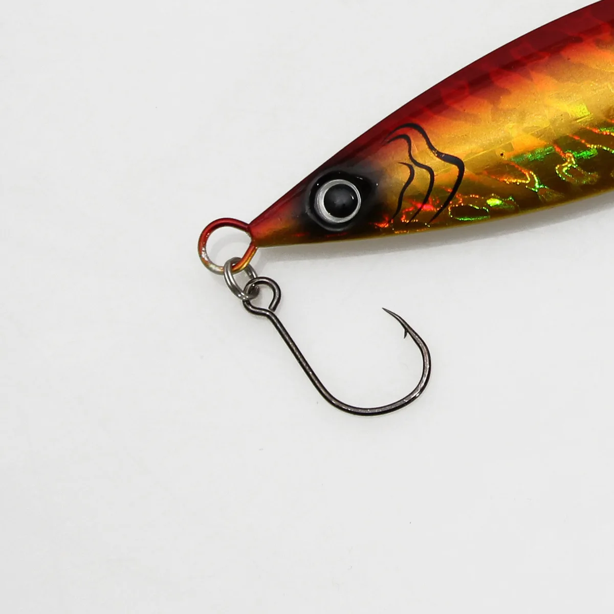 Anzuelo de pesca de ojo grande de acero de alto carbono, accesorio para cebo vivo y cebo duro, superbloqueo, anzuelos, aparejos de pesca, 12 unids/paquete - imagen 3