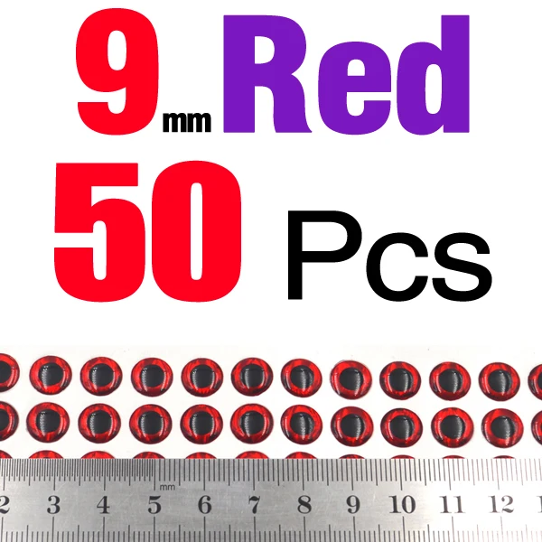 9mm Red 50Pcs