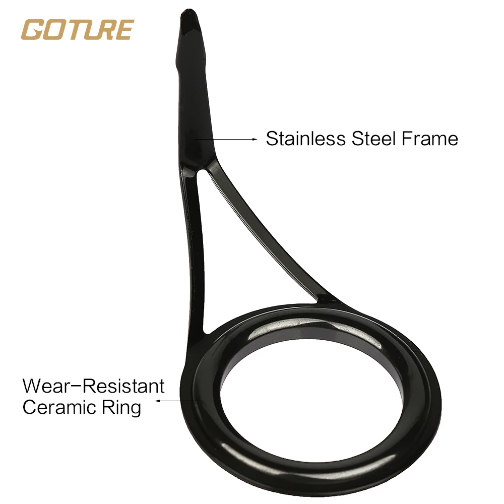 Goture-Kit de reparación de anillos de guía de acero inoxidable, punta de pesca de agua salada, 75 piezas, con caja de aparejos de pesca, accesorios de caña giratoria - imagen 3
